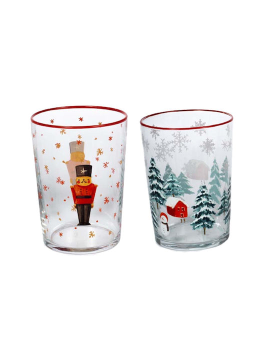 Marva Set Pahare de Crăciun 12.5x8.8x8.8cm 510ml 4 Bucăți