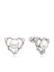 Asimi Body Piercing Stud Earrings Made of Steel with Stones & Pearls