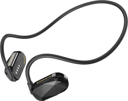 Monster Aria Free Open Ear Bluetooth Handsfree Ακουστικά με Αντοχή στον Ιδρώτα Μαύρα