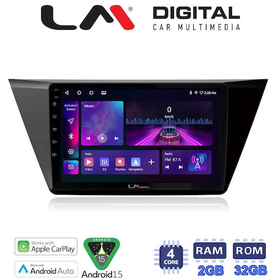 LM Digital Ηχοσύστημα Αυτοκινήτου για Volkswagen Touran 2016 (Bluetooth/USB/WiFi/GPS/Apple-Carplay/Android-Auto)