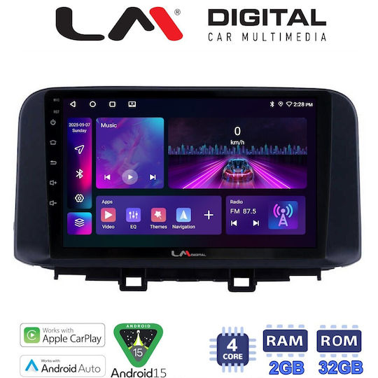 LM Digital Auto-Audiosystem für Hyundai Kona 2017 Bluetooth USB Eingebautes Wi-Fi GPS Apple CarPlay Android Auto LM ZA4961 Notenblätter