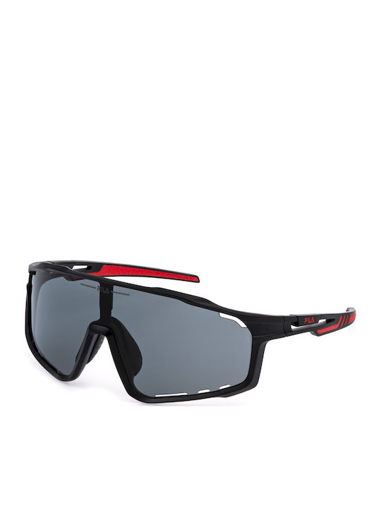 FILA Ochelari de Soare Unisex cu Ramă Neagră și Lentilă Neagră