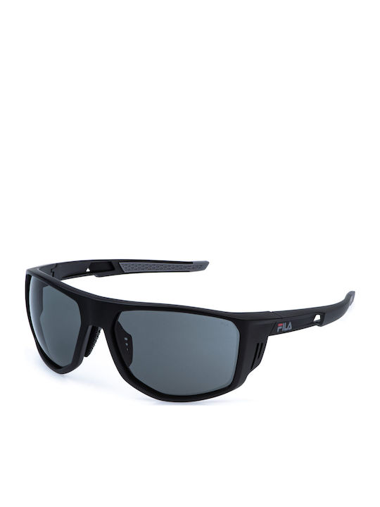 FILA Unisex Sunglasses with Black Frame and Black Lens