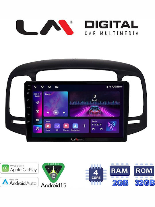 LM Digital Car Audio System for Hyundai Accent 2006 > 2012 Bluetooth USB WiFi GPS Apple CarPlay Android Auto