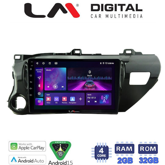 LM Digital Car Audio System for Toyota Hilux 2017+ Bluetooth USB Wi-Fi GPS Apple CarPlay Android Auto