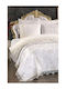 SteweHome Duvet Cover Set 200x220cm Double With 2 Pillowcases Beige