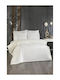 SteweHome Σετ Παπλωματοθήκη Βαμβακερή 200x220cm Διπλή με 4 Μαξιλαροθήκες Μπεζ