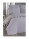 SteweHome Σετ Παπλωματοθήκη 200x220cm Διπλή με 2 Μαξιλαροθήκες Γκρι