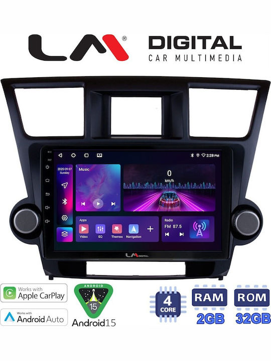 LM Digital Car Audio System for Toyota Highlander 2008 2015 Bluetooth USB Wi-Fi GPS Apple CarPlay Android Auto