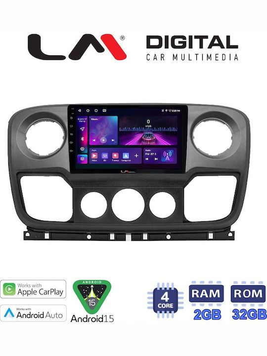 LM Digital LM ZA4503 GPS Touch Screen OEM Car Multimedia System Nissan NV400 2011–2020 Opel Movano 2011–2020 Renault Master III 2010–2019 CarPlay Android Auto Bluetooth GPS Wi-Fi GPRS ElectricLife