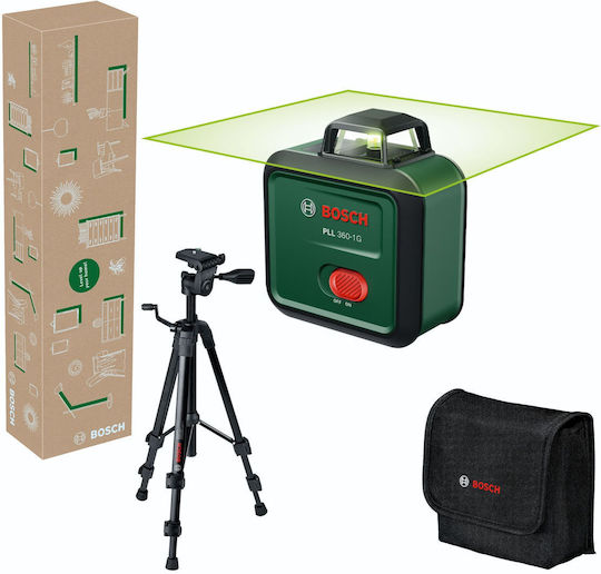 Bosch PLL 360-1G Set Self-Leveling Linear Laser Level Green Beam 3.6V with Working Range 30m