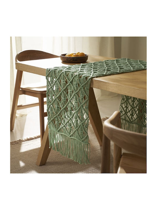Gofis Home Runner Cotton Natural Fog Green 40x160cm
