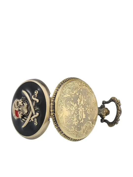 SP Souliotis Men's Pocket Watch Battery Black