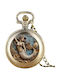 SP Souliotis Men's Gold Battery Pocket Watch
