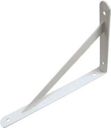 Heavy-Duty Metal Corner Shelf Bracket in White Colour 200x250mm DD-06575