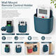 Wall Remote Control Stand Self-Adhesive Phone Bedside Holder General Purpose Storage Box Charging Port Blue