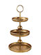 Zen Collection Metallic Dessert Tower Stand with Base Gold Ø30cm W30xL57cm