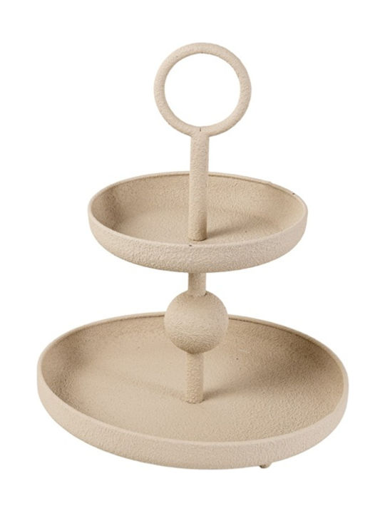 Zen Collection Μεταλλική Ορντεβιέρα με Βάση Μπεζ Ø30cm Π30xΜ38cm Zen Collection Μεταλλική Ορντεβιέρα με Βάση Μπεζ Ø30cm Π30xΜ38cm