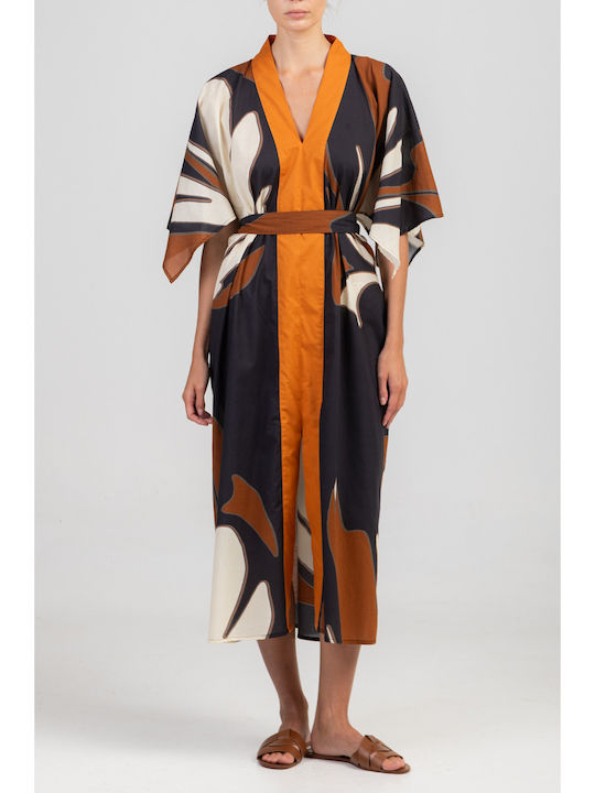 Summer Maxi Wrap Dress Multicolor