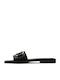 Leather Women's Flat Sandals Black