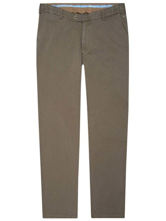 Meyer Hosen Chino Trousers Stretch Light Brown