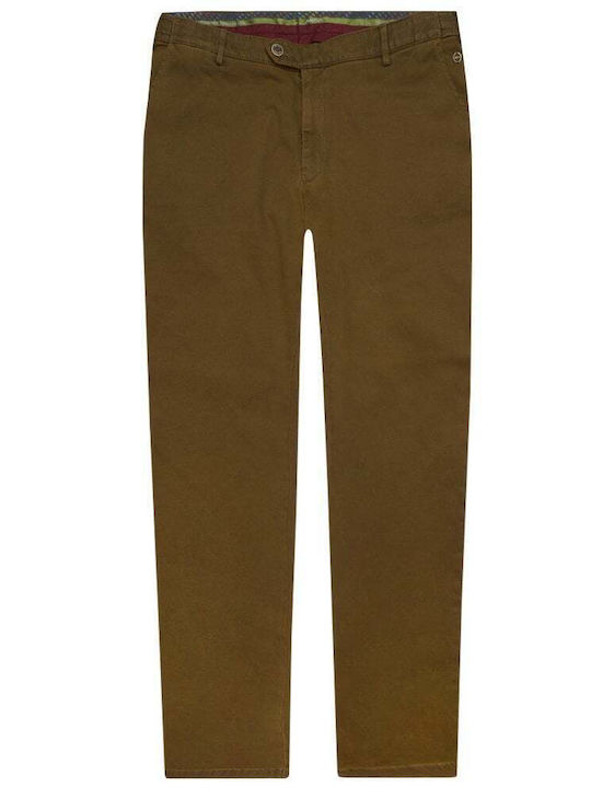 Chino Elastic Trousers Tabac Brown