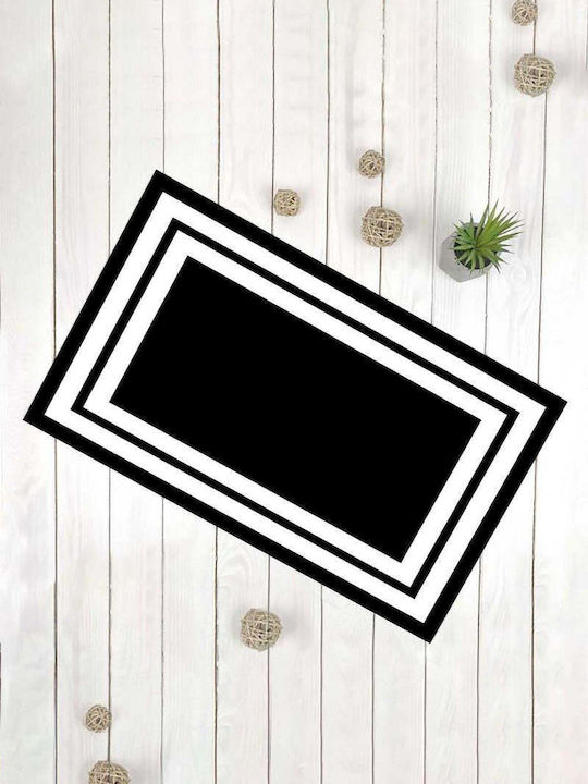 SteweHome Non-Slip Black Doormat 70x45cm