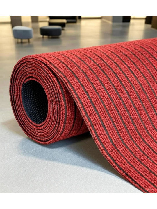 SteweHome Non-Slip Rubber Red Doormat 120x70cm Thickness 10mm