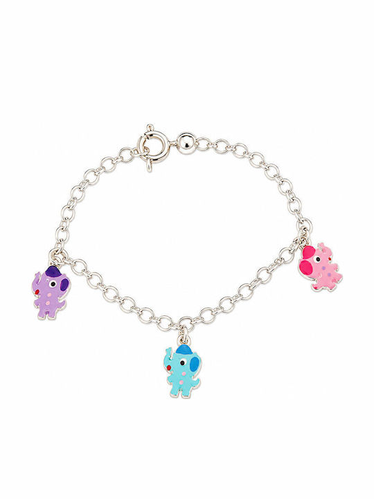 Ios Kids Bracelet Made of Silver with Stones