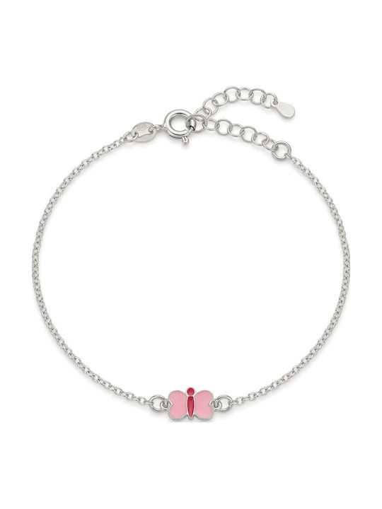 Kids Bracelet Made of Silver with Butterfly