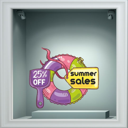 Αυτοκόλλητο Εκπτώσεων - Summer Sale 125 - 125cm X 100cm