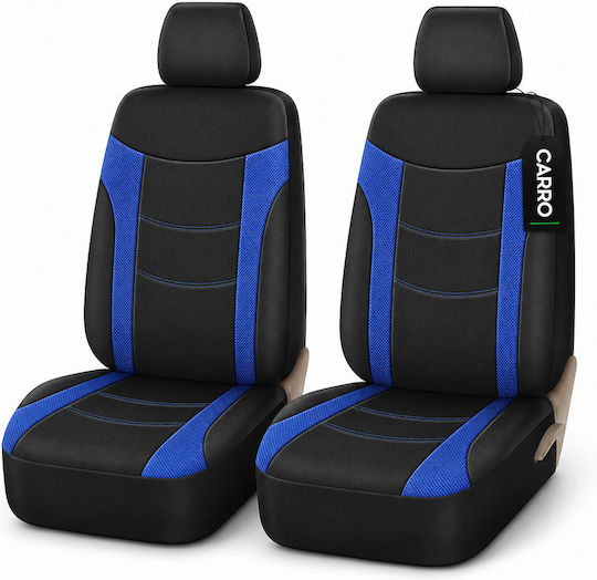 Carro 395537 Car Seat Covers Set Mitsubishi Lancer Colt Eclipse Imiev P U Space Star Jeep Pajero Outlander Asx Cotton Fabric Leather Front Set 4 Pieces Black Blue