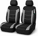 Carro 395415 Комплект Калъфи За Автомобилни Седалки Daihatsu Cuore Sirion Terios Trevis Yrv Materia Памучна Тъкан Кожен Комплект Предни 4 Броя Черен Сив