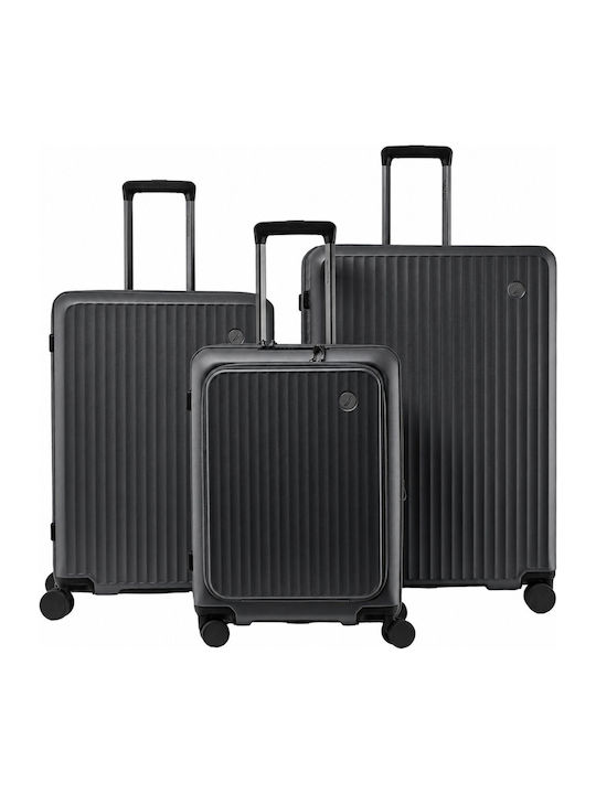 Nautica Hard Travel Suitcases Grey Set 3pcs