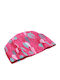 Blue Wave Swimming Cap Pink Leaves