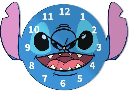 Kids Wall Clock Crazy Stitch 37x25cm