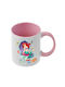 Photoretous Keramiktasse Ariel Rosa Mit Griff Innen
