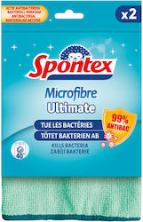 Spontex Cleaning Cloths with Microfibers General Use 30x30cm 2 Pieces