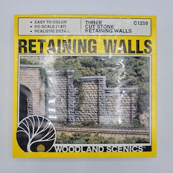 Woodland Scenics Αξεσουάρ Μοντελισμού Three Cut Stone Retaining Walls Ho 1:87 C1259 Woodland Scenics Αξεσουάρ Μοντελισμού Three Cut Stone Retaining Walls Ho 1:87 C1259