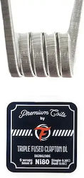 Triple Fused Clapton Dl Rezistențe Premade Ni80 0.30Ω 3mm 10 Bucăți Fumytech