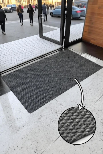 SteweHome Non-Slip Gray Doormat 40x60cm