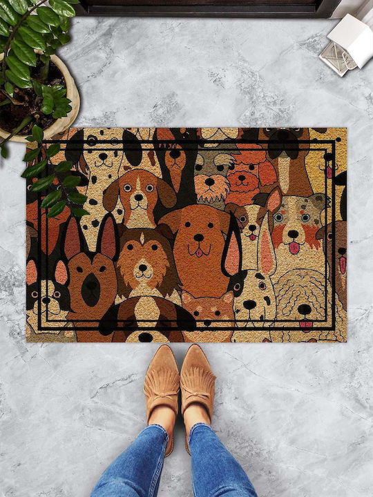 SteweHome Non-Slip Orange Doormat 45x70cm Thickness 15mm