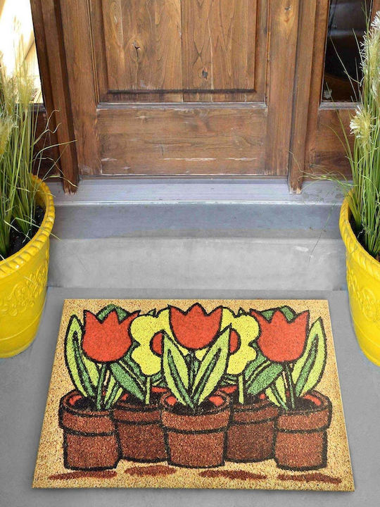 SteweHome Non-Slip Red Doormat 70x45cm