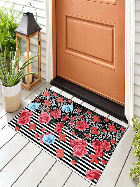 SteweHome Non-Slip Red Doormat 70x45cm