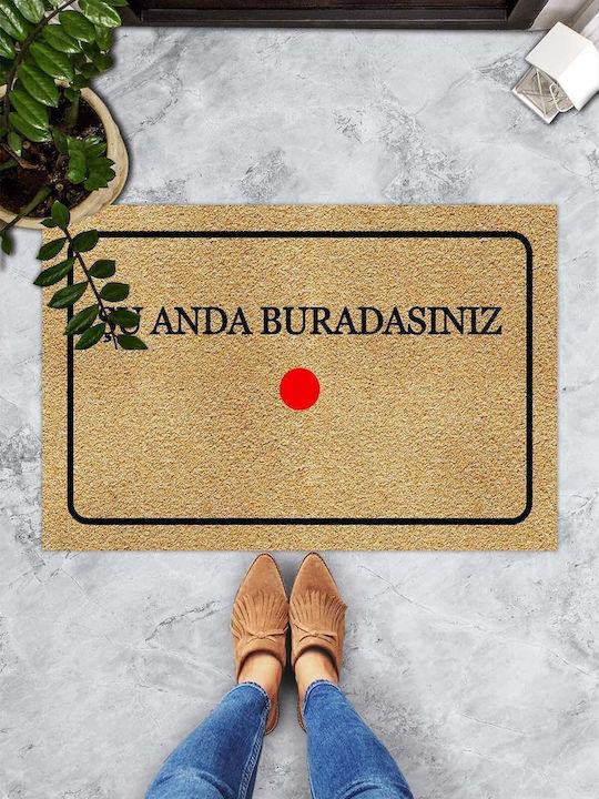 SteweHome Non-Slip Orange Doormat