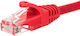 Patchkabel Rj45 Netrack Molded Boot Kat.5e U/UTP 1m Rote