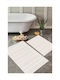 SteweHome Non-Slip Rectangular White Rug 60x100cm