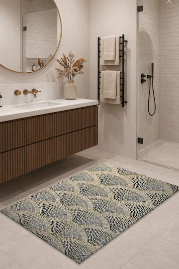 SteweHome Non-Slip Rectangular White Rug 60x90cm