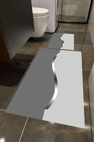 SteweHome Αντιολισθητικό Χαλί Ορθογώνιο Γκρι 80x120cm