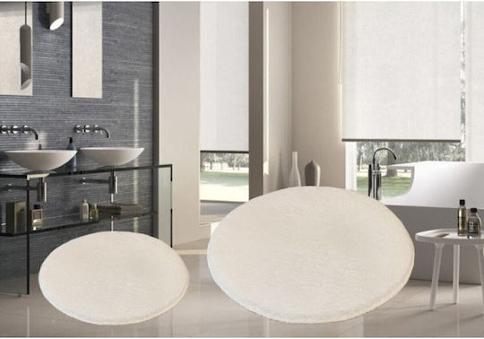 SteweHome Non-slip Rectangular White Living Room Rug 100x100cm
